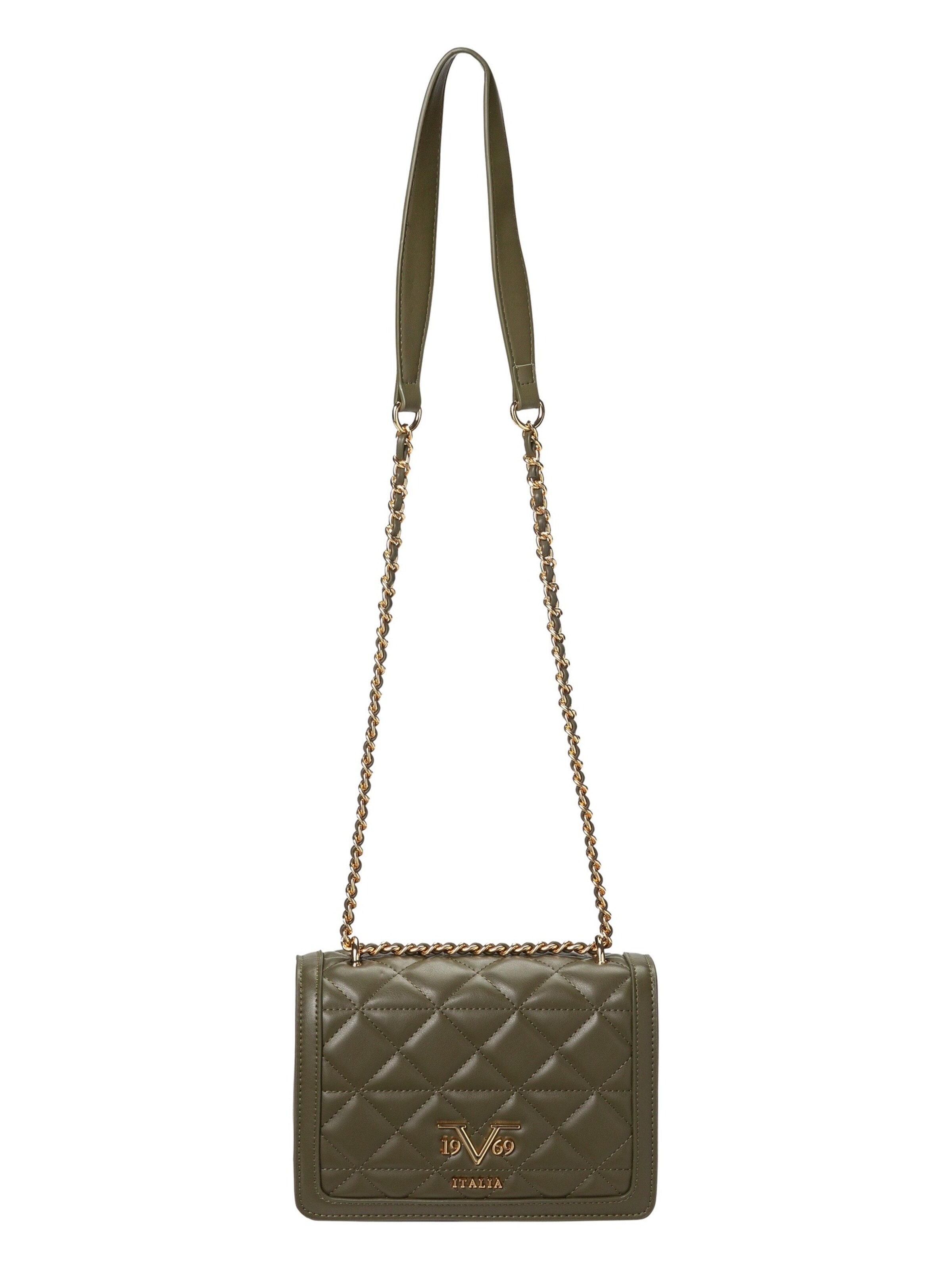 19V69 ITALIA Õlakott 'Gaby Gold', värv roheline: eest vaates
