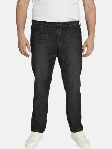 Charles Colby Regular Jeans ' Baron Cassander ' in Zwart: voorkant