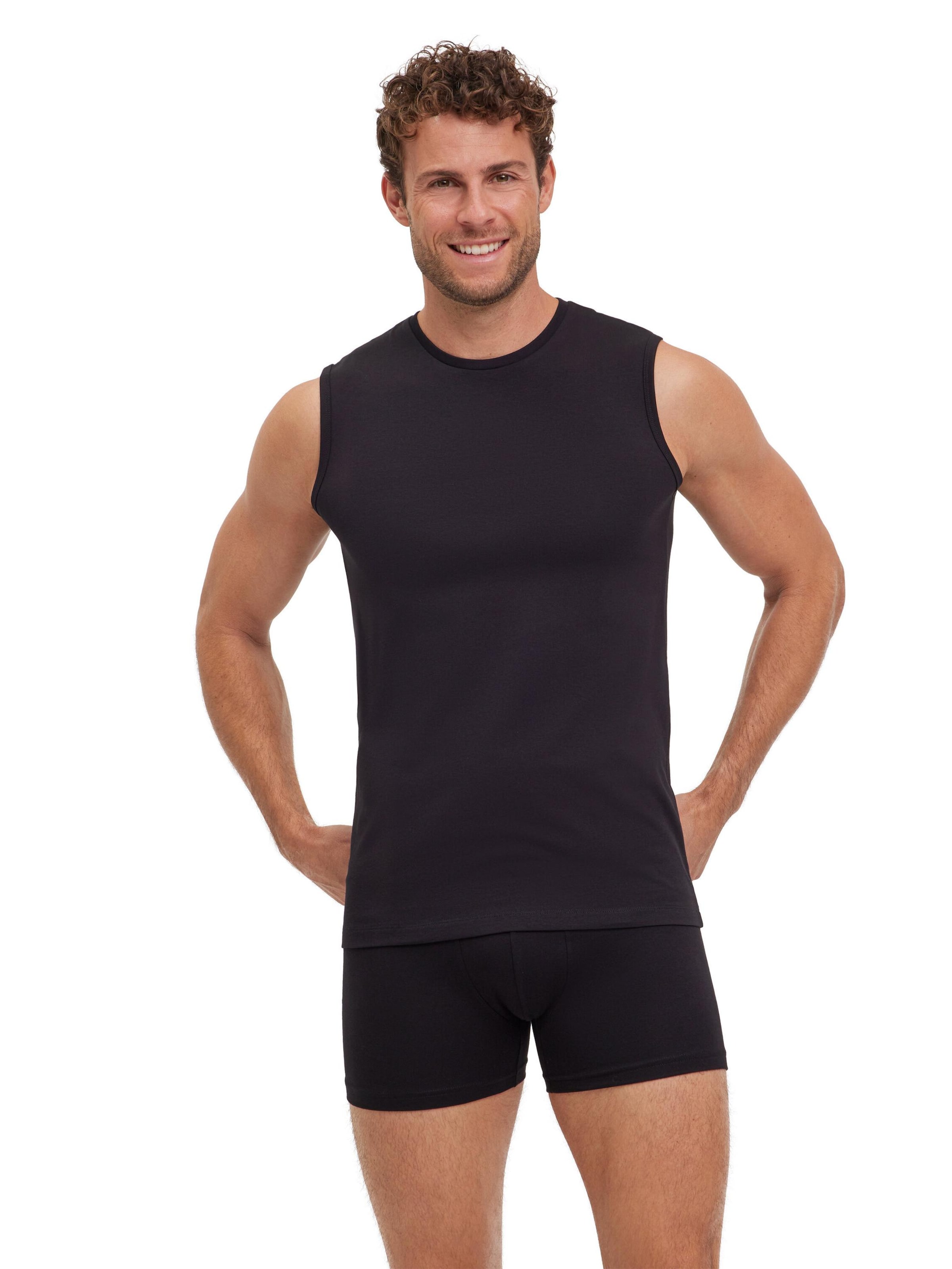 FALKE Undershirt '2-Pack' in Black: front