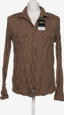MANGO Button Up Shirt in M in Brown: front