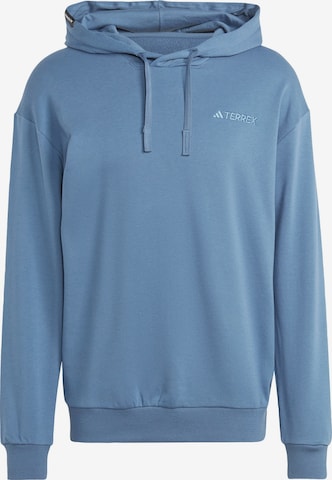 ADIDAS TERREX Athletic Sweatshirt in Blue: front