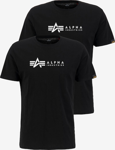ALPHA INDUSTRIES Majica veličine XS u crna / bijela, Pregled proizvoda
