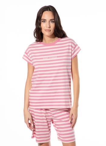 Sanetta Pajama Shirt in Pink: front