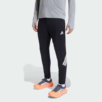 ADIDAS PERFORMANCE Tapered Workout Pants 'Adi365 Iconic' in Black: front