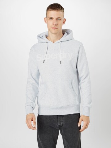 SuperdrySweater majica - bijela boja: prednji dio