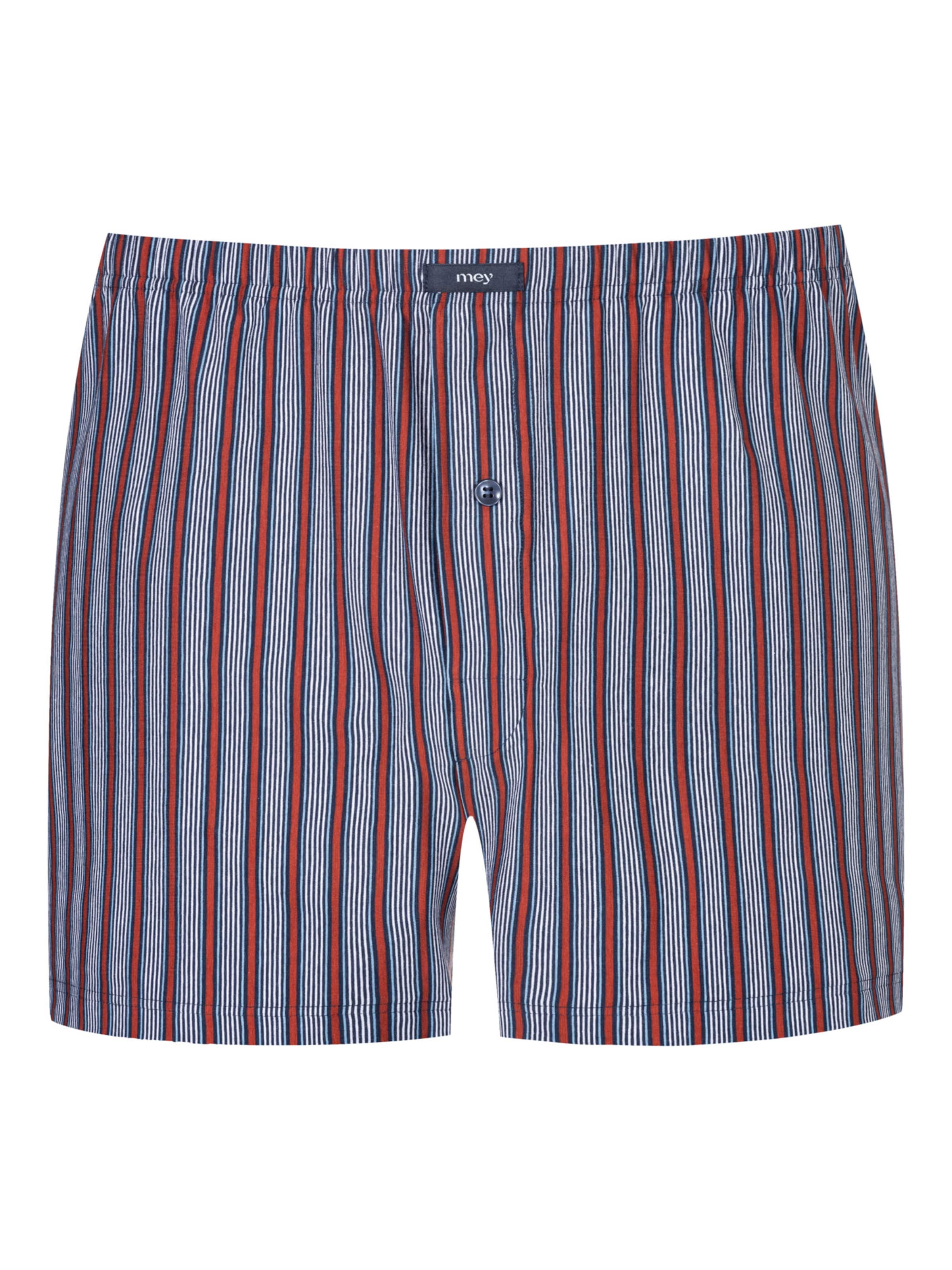 Mey Boxershorts ' Serie Varied Stripes ' in M in de kleur Blauw / Rood / Wit, Productweergave