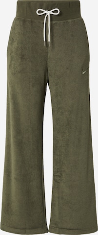 Nike Sportswear Wide Leg Hose in Grün: predná strana