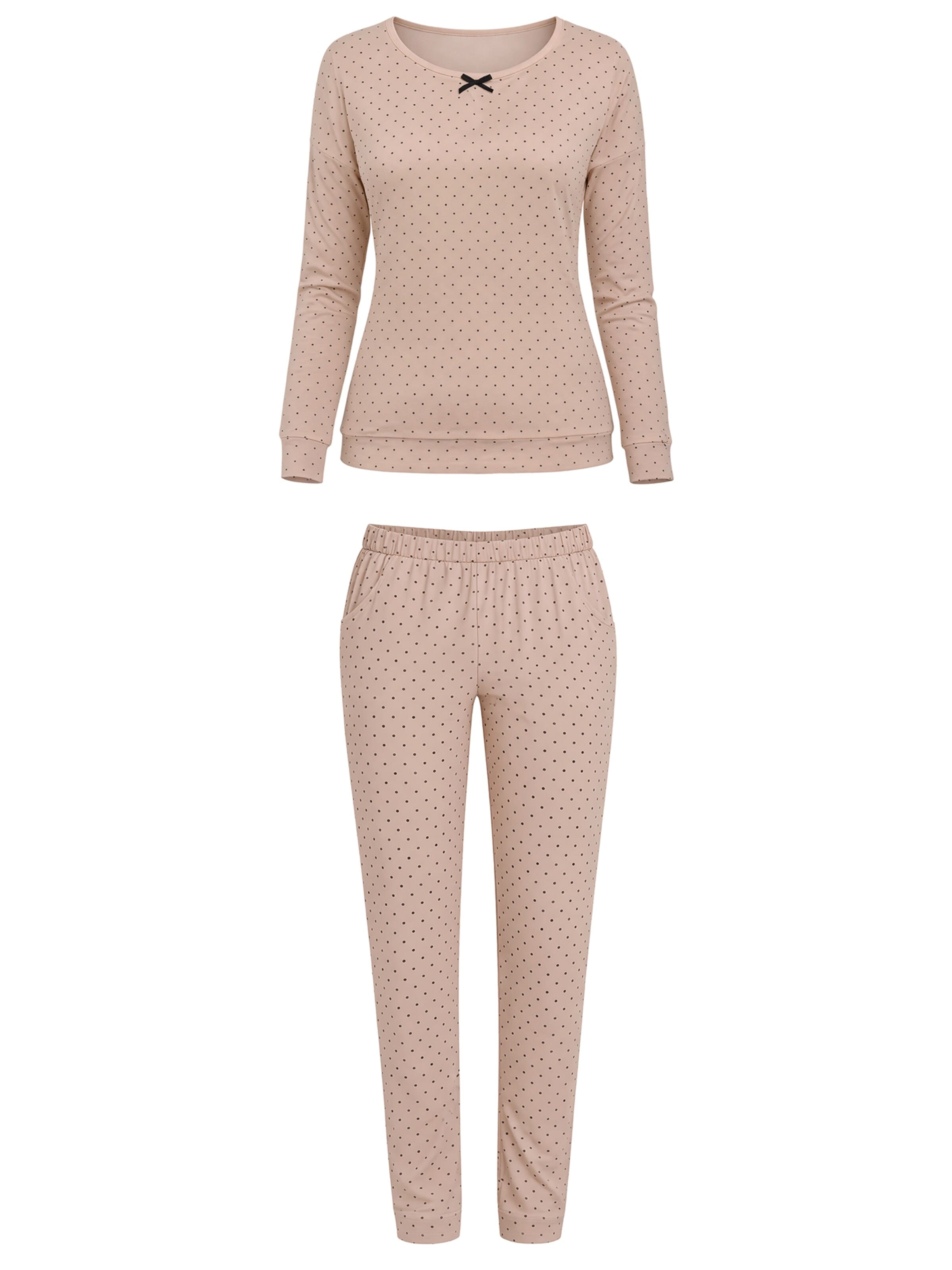 Vivisence Pyjama '2023' in Beige: voorkant