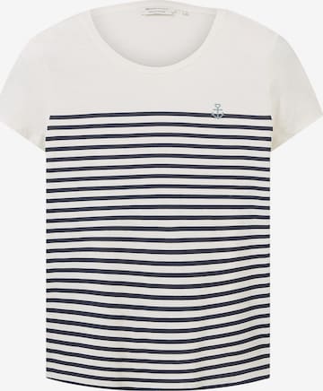 T-shirt TOM TAILOR DENIM en blanc : devant