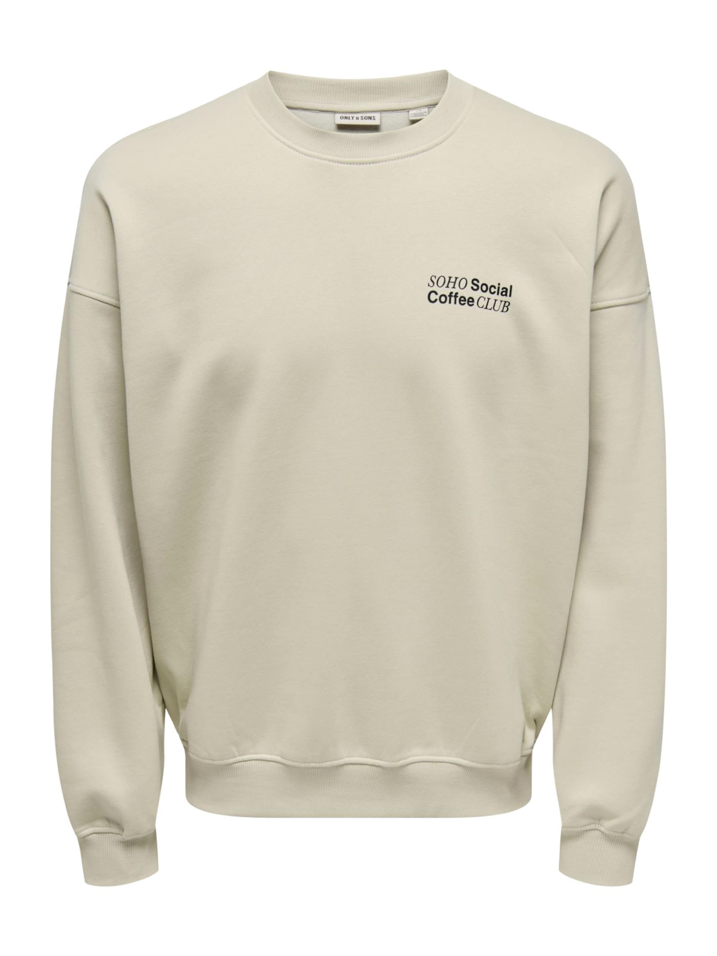 Only & Sons Sweat-shirt 'ONSSOHO' en gris / noir, Vue avec produit