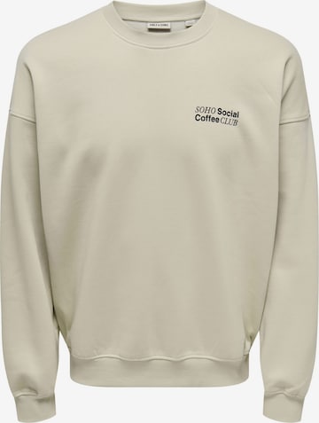 Only & Sons Свитшот 'ONSSOHO' в Серый: спереди