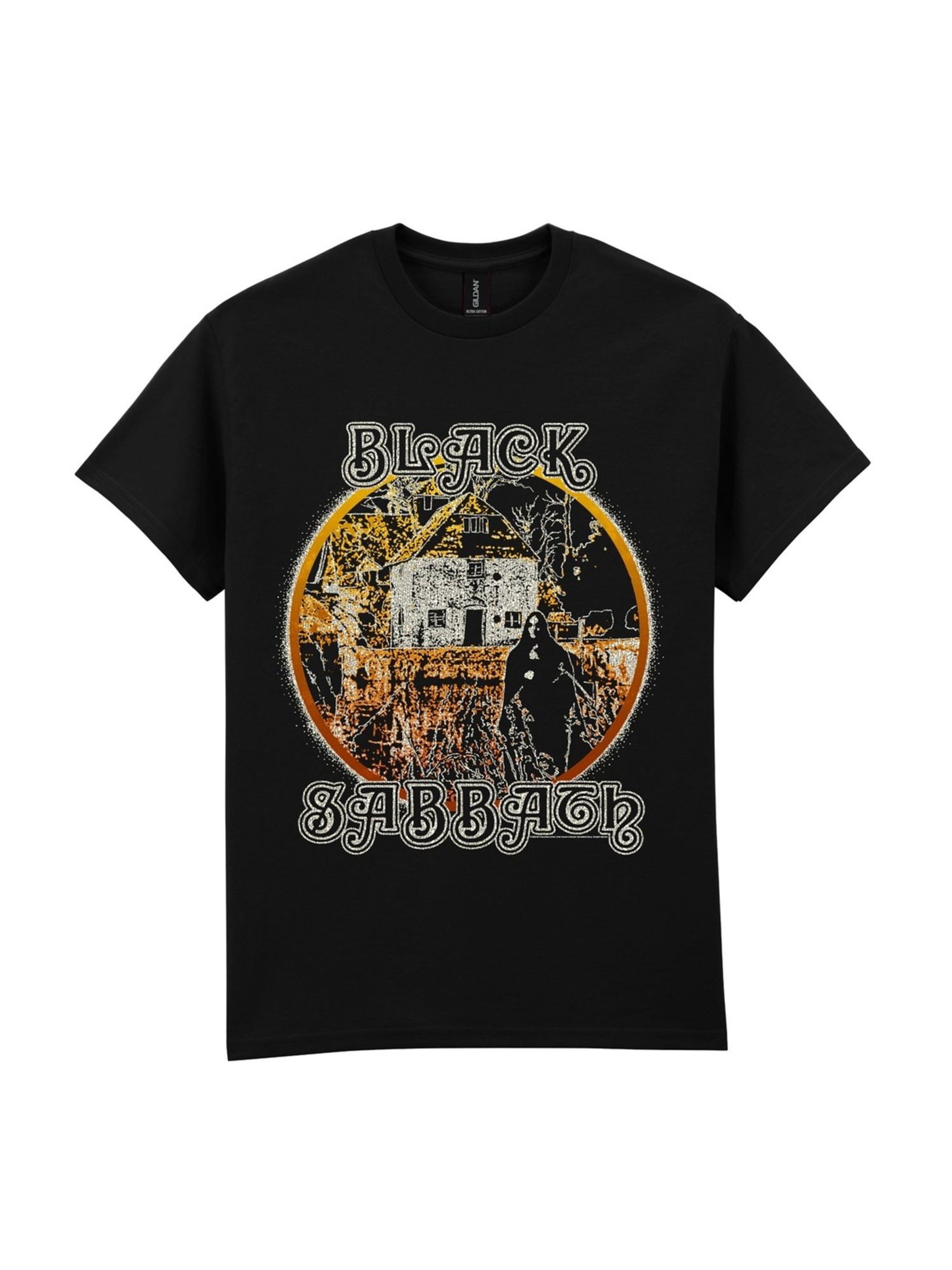 Maglietta 'Debut Cracked' di BLACK SABBATH in nero: frontale
