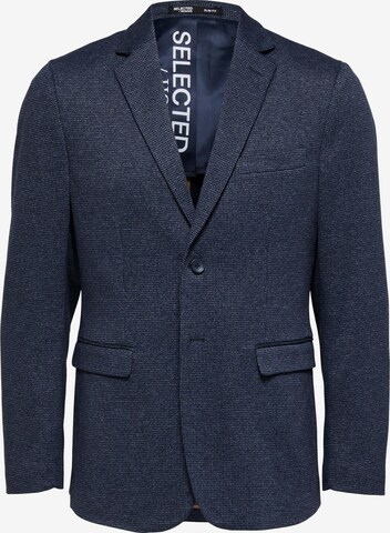 Coupe regular Veste de costume 'Oliver' SELECTED HOMME en bleu : devant