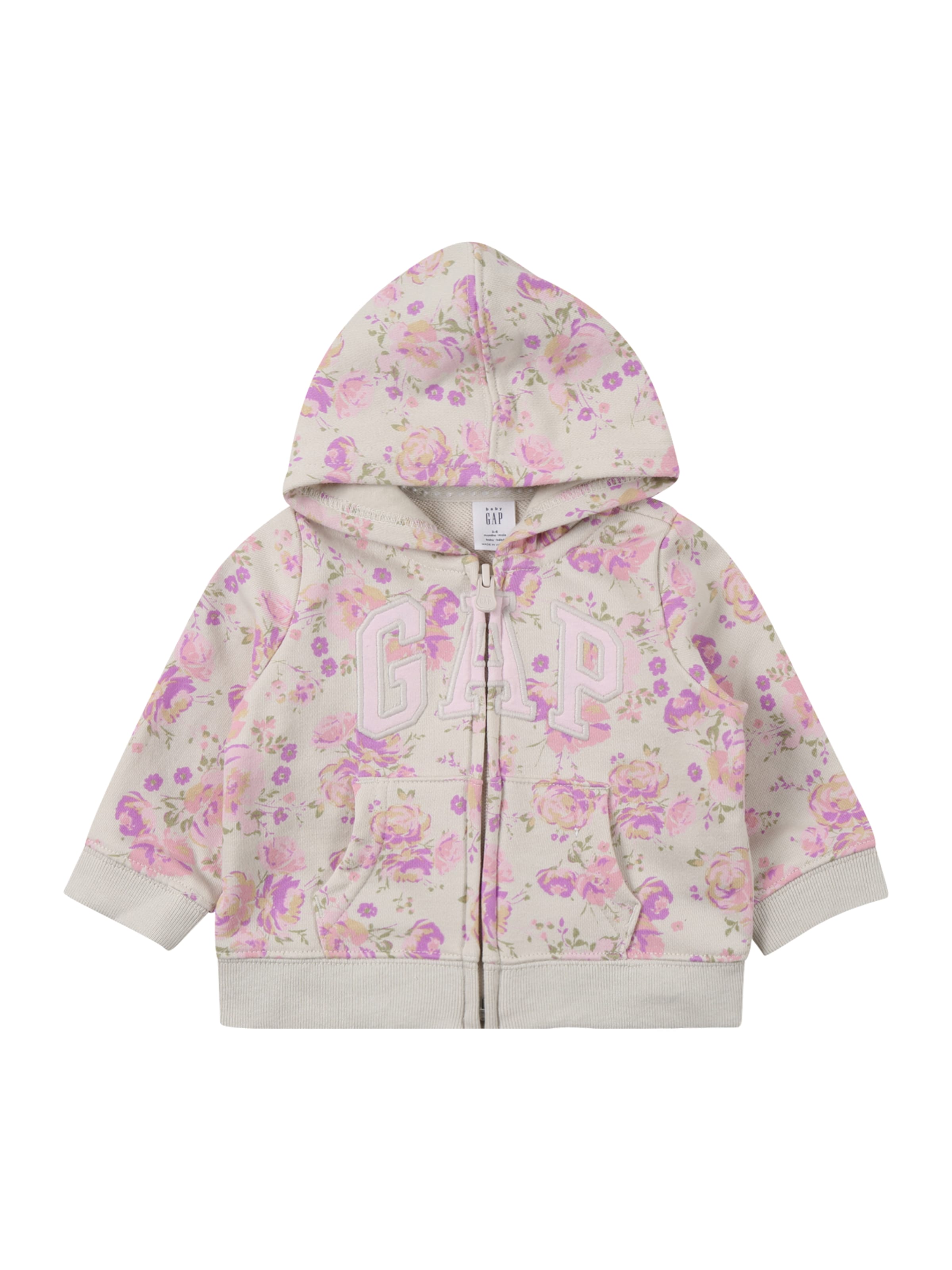 GAP - Sudadera con cremallera en gris: frente