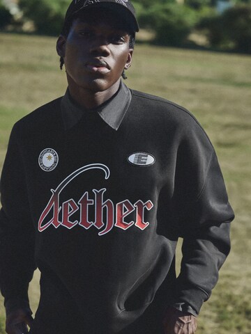 Sweat-shirt 'LETHER' Bershka en noir