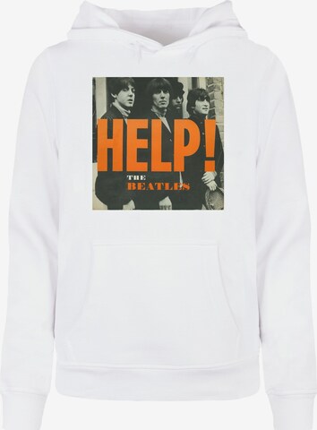 Merchcode Sweatshirt 'Beatles - Album Help' in Weiß: predná strana