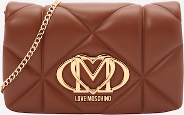 Borsa a tracolla di Love Moschino in marrone: frontale