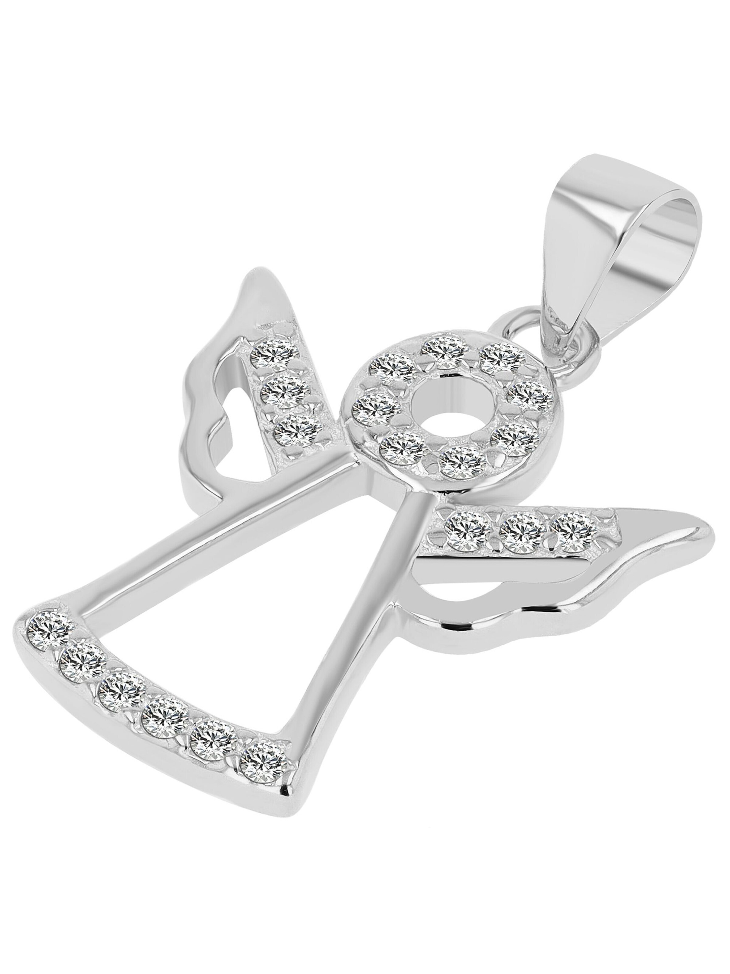 Akzent Pendant '"Eira" aus 925 Sterlingsilber, rhodiniert, langlebig' in Silver: front