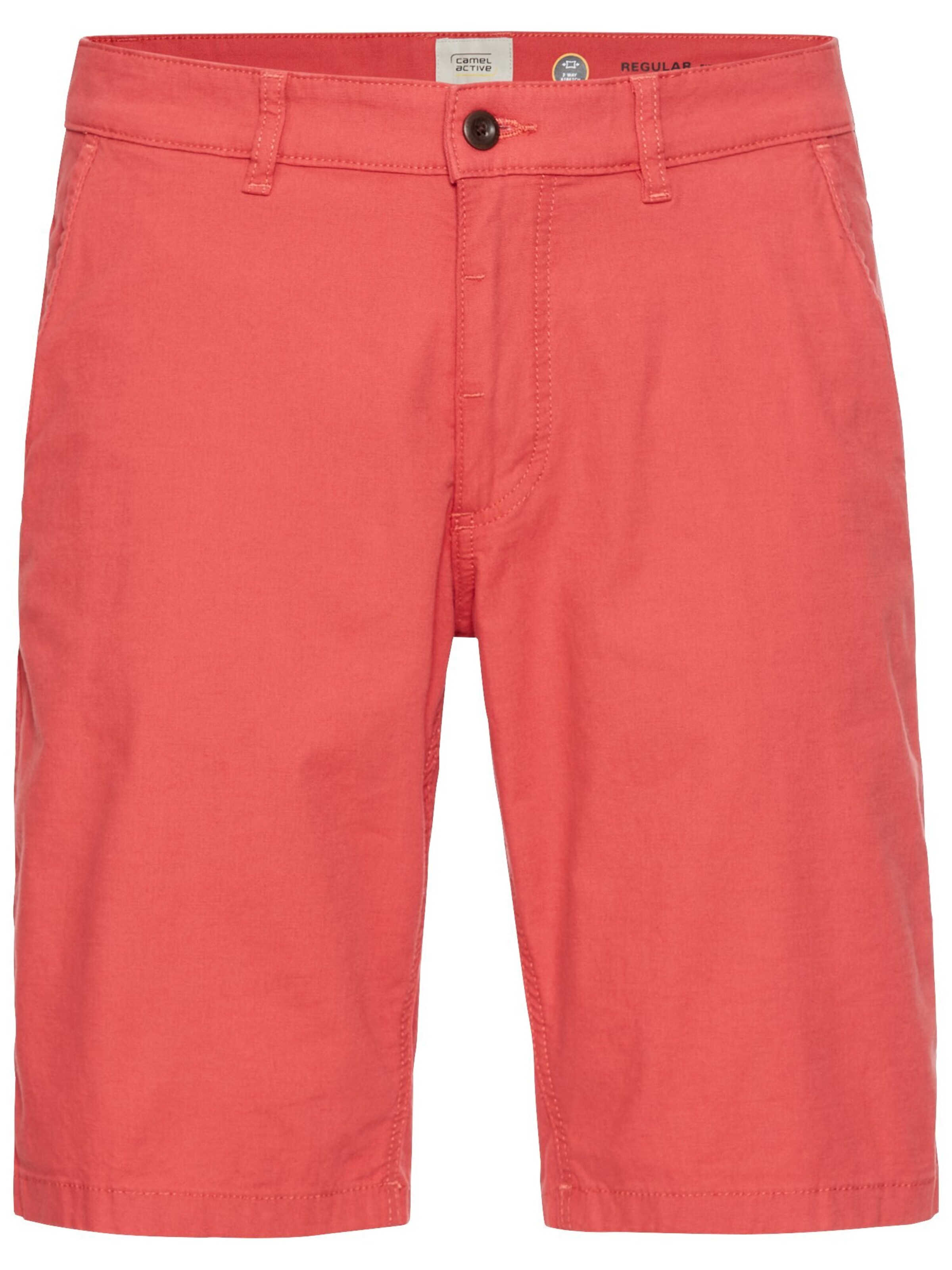 CAMEL ACTIVE Chinoshorts aus Baumwolle mit Stretch in Rot: Vorderseite