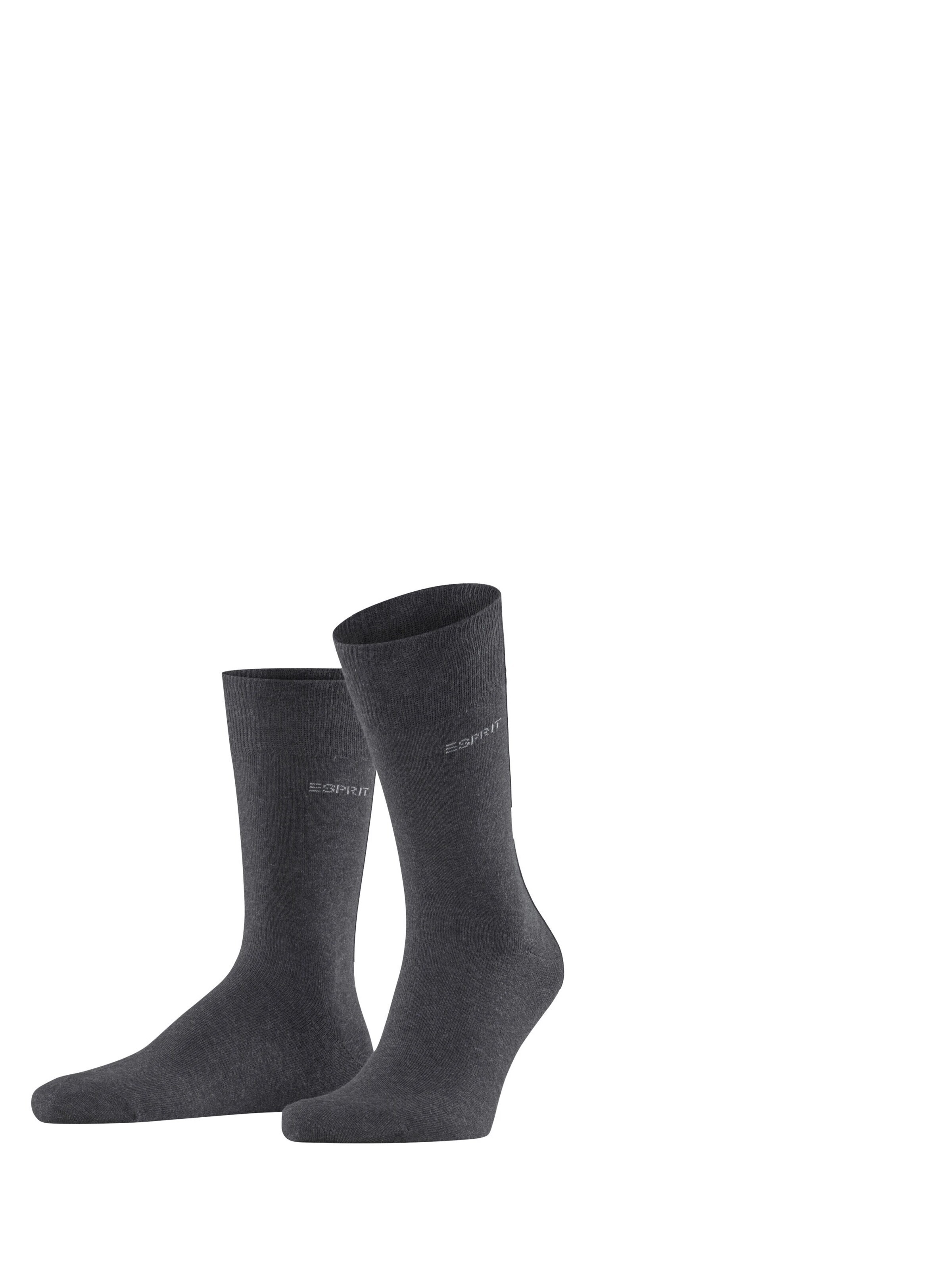 ESPRIT Socks 'Solid 4-Pack' in Grey: front