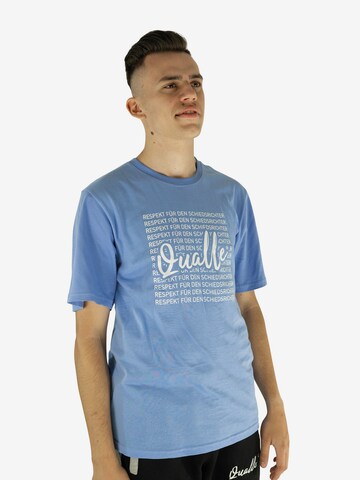 Qualle T-Shirt '100% Respekt' in Blau