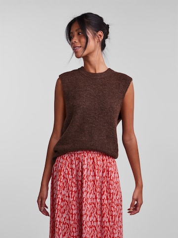 PIECES Sweater 'Ellen' in Brown: front