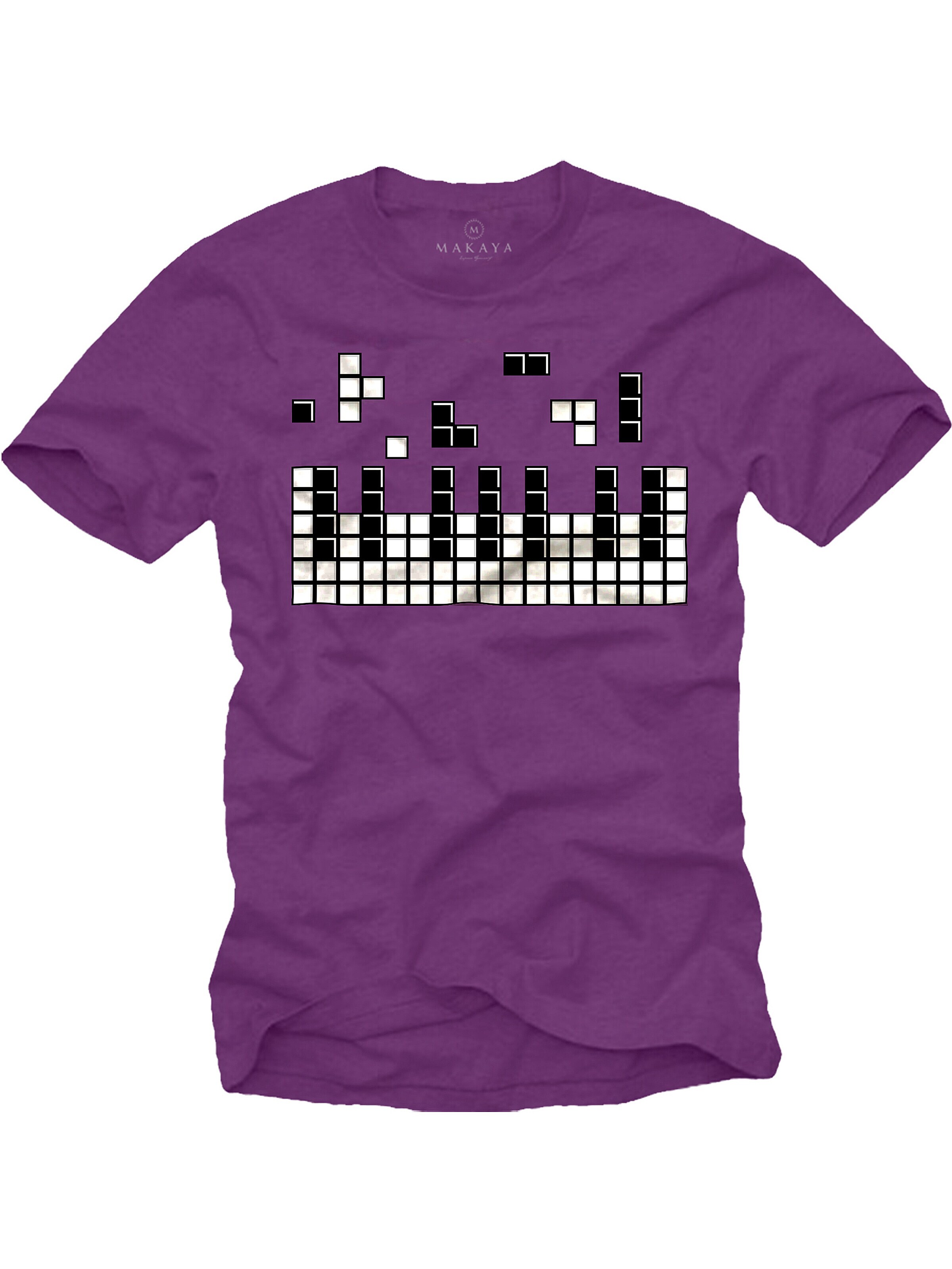 MAKAYA Shirt 'Piano' in Purple: front