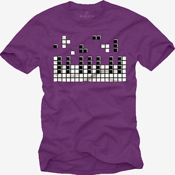 MAKAYA Shirt 'Piano' in Purple: front