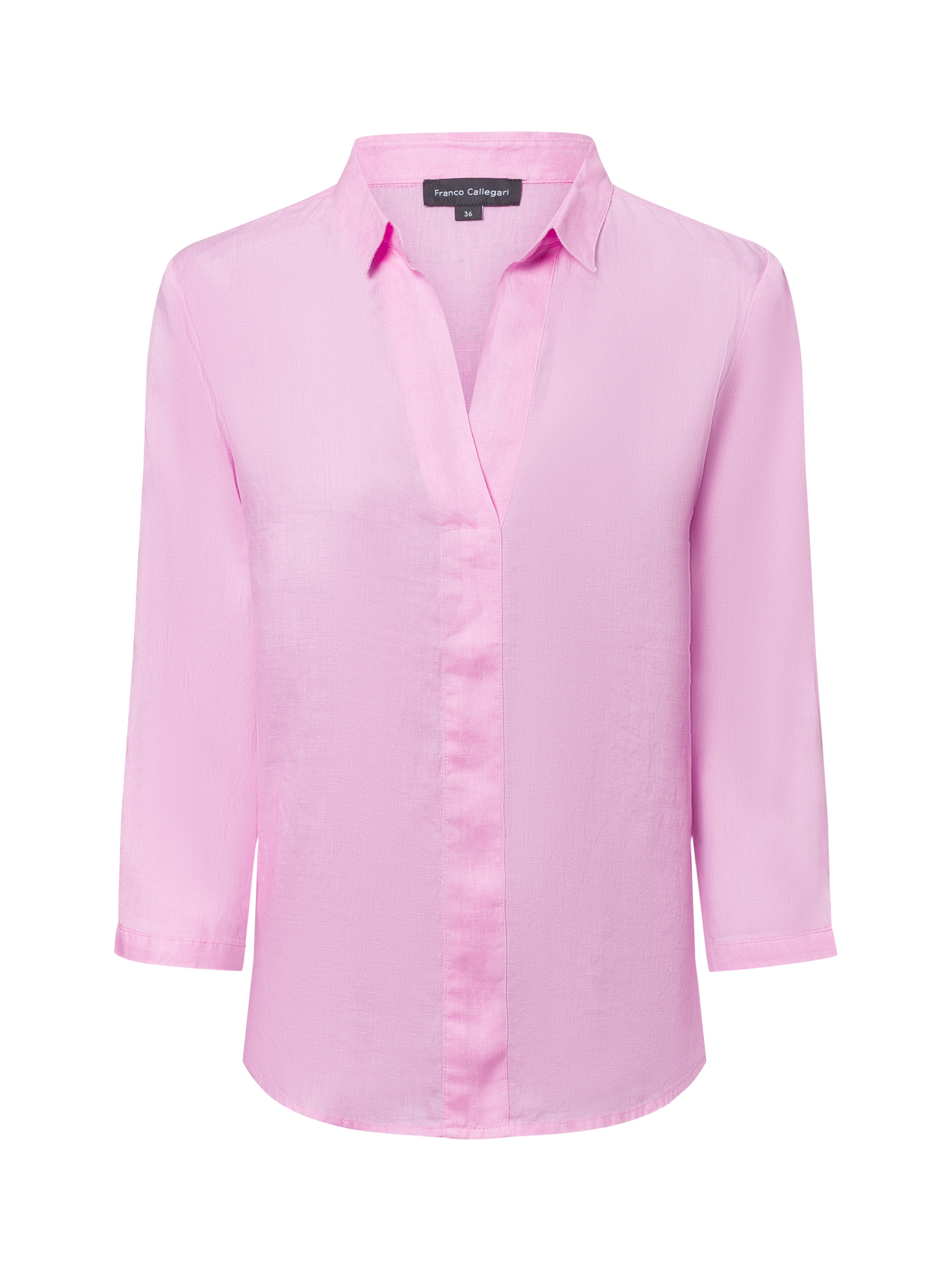 Franco Callegari Leinenbluse in Pink: Vorderseite