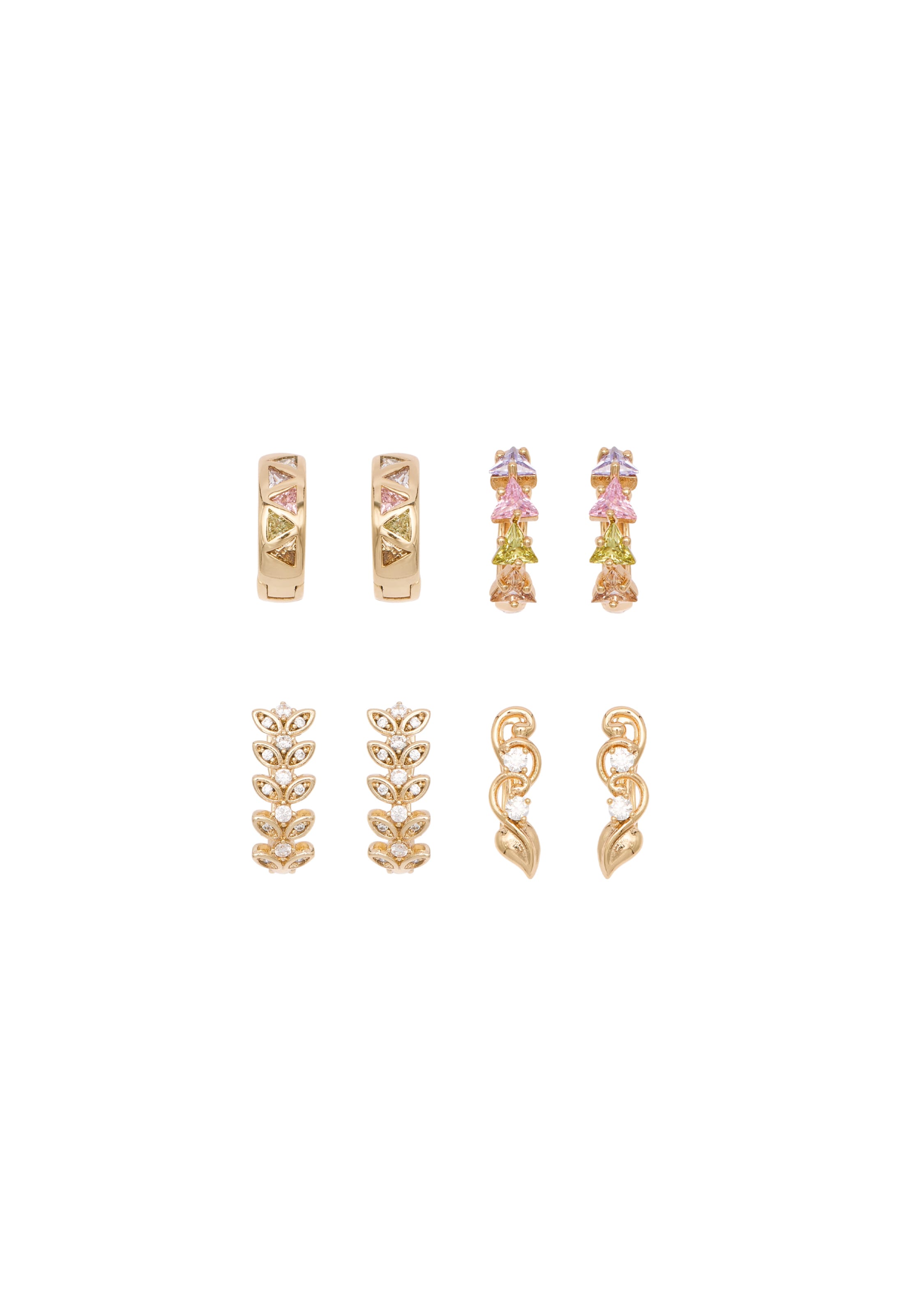 Usha - Pendientes en oro: frente