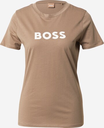 BOSS Orange Shirt in Brown: front