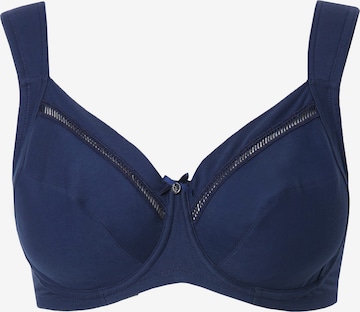 Ulla Popken Minimiser Bra in Blue: front