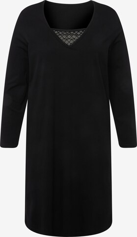 Chemise de nuit Ulla Popken en noir : devant