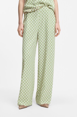 HUGO Wide leg Pants 'Haseli-1' in Green: front