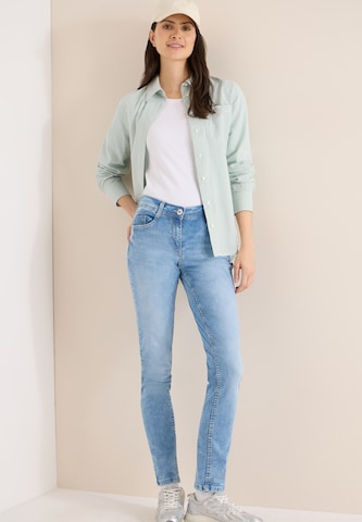 CECIL Slimfit Jeans 'Charlize' in Blau