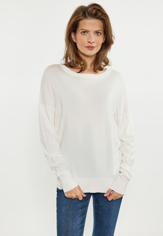 Pull-over usha BLUE LABEL en blanc : devant