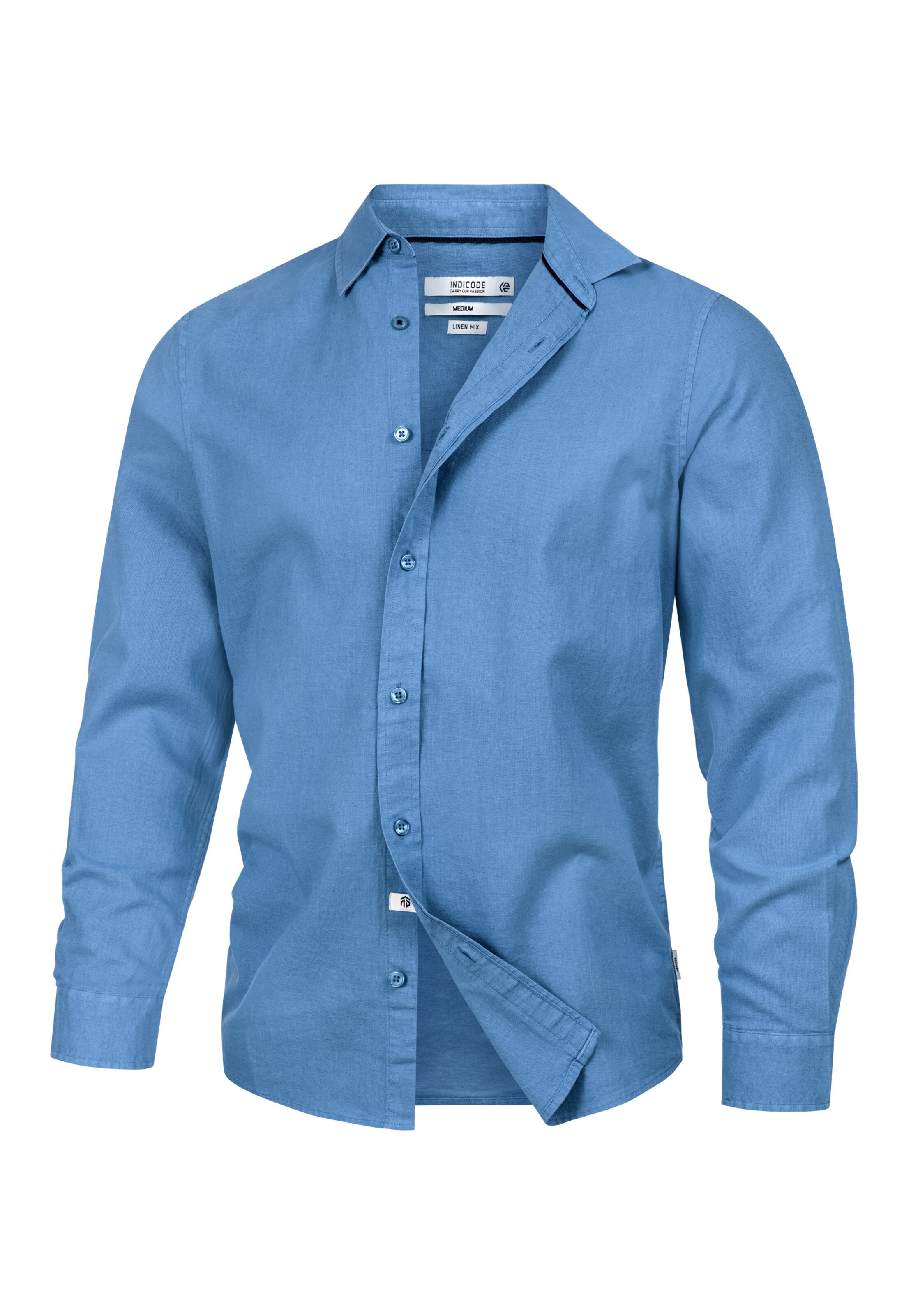 INDICODE JEANS Hemd ' Ceppo ' in Blau: Vorderseite