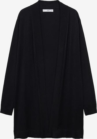 MANGO Knit Cardigan 'ALMA' in Black: front