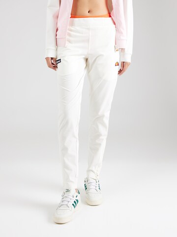 ELLESSE Slim fit Pants in White: front