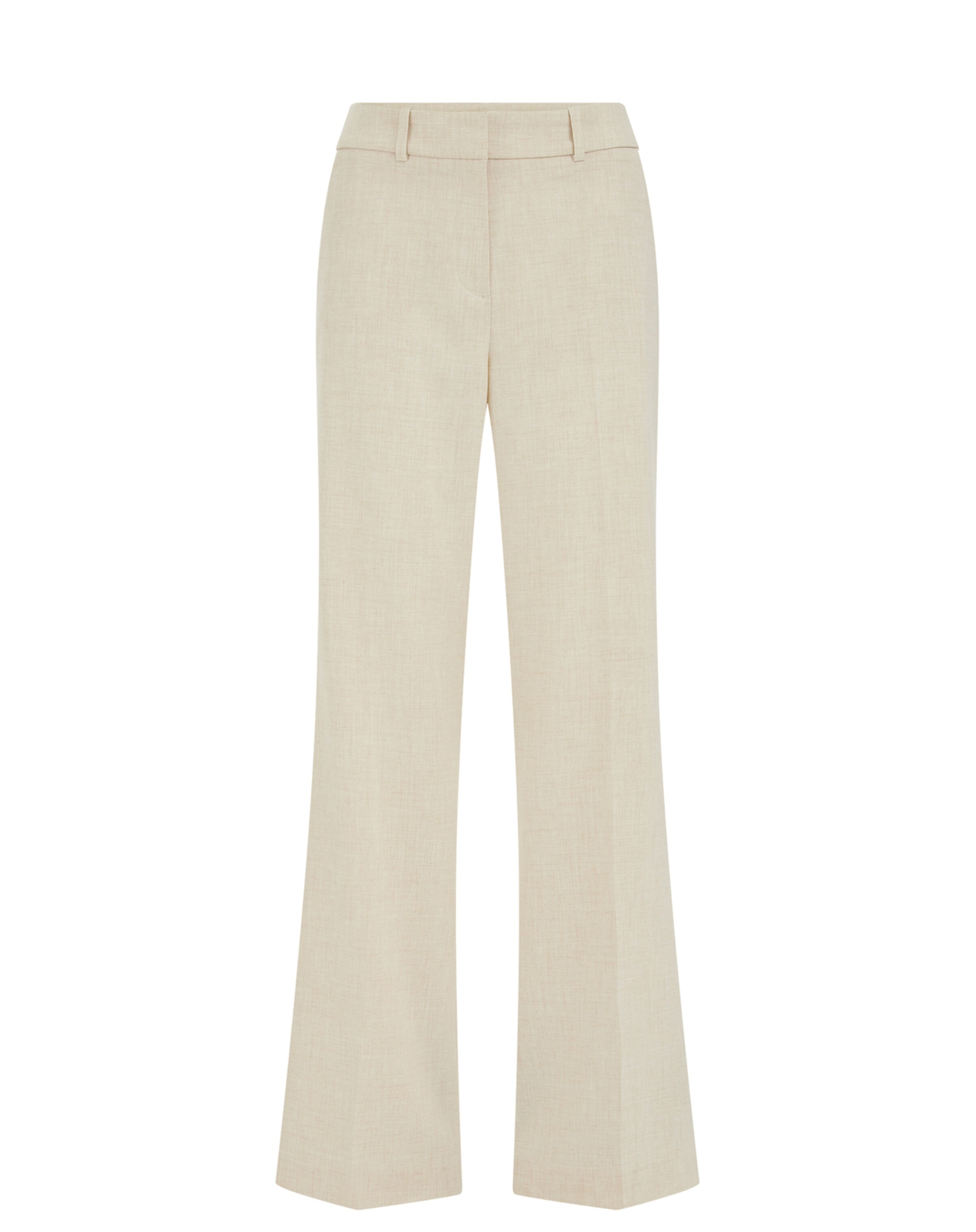 WE Fashion - regular Pantalón de pinzas en beige: frente
