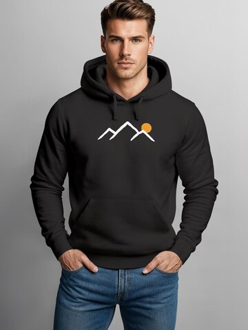 Neverless Sweatshirt 'Mountain Sun' in Black
