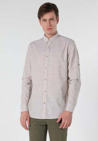 Colin's Regular fit Button Up Shirt in Grey: front