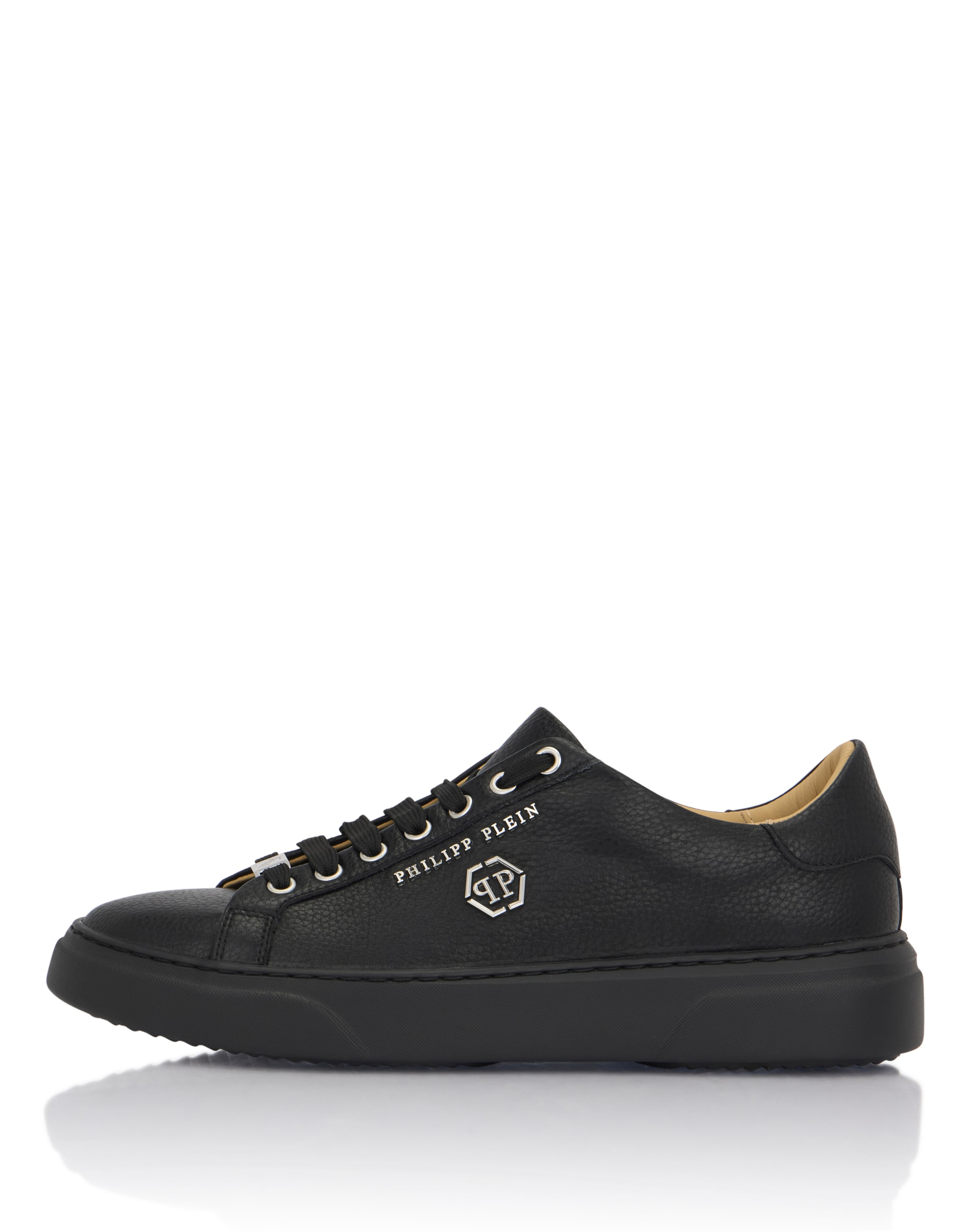 Sneaker bassa 'Hexagon' di Philipp Plein in nero: frontale