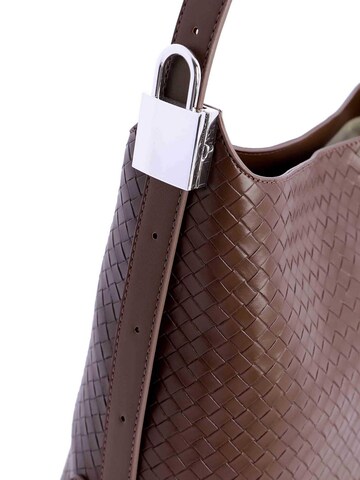 Don Algodon - Bolso de hombro 'Bolso de hombro para mujer Lipari de piel sintética con botón magnético' en marrón