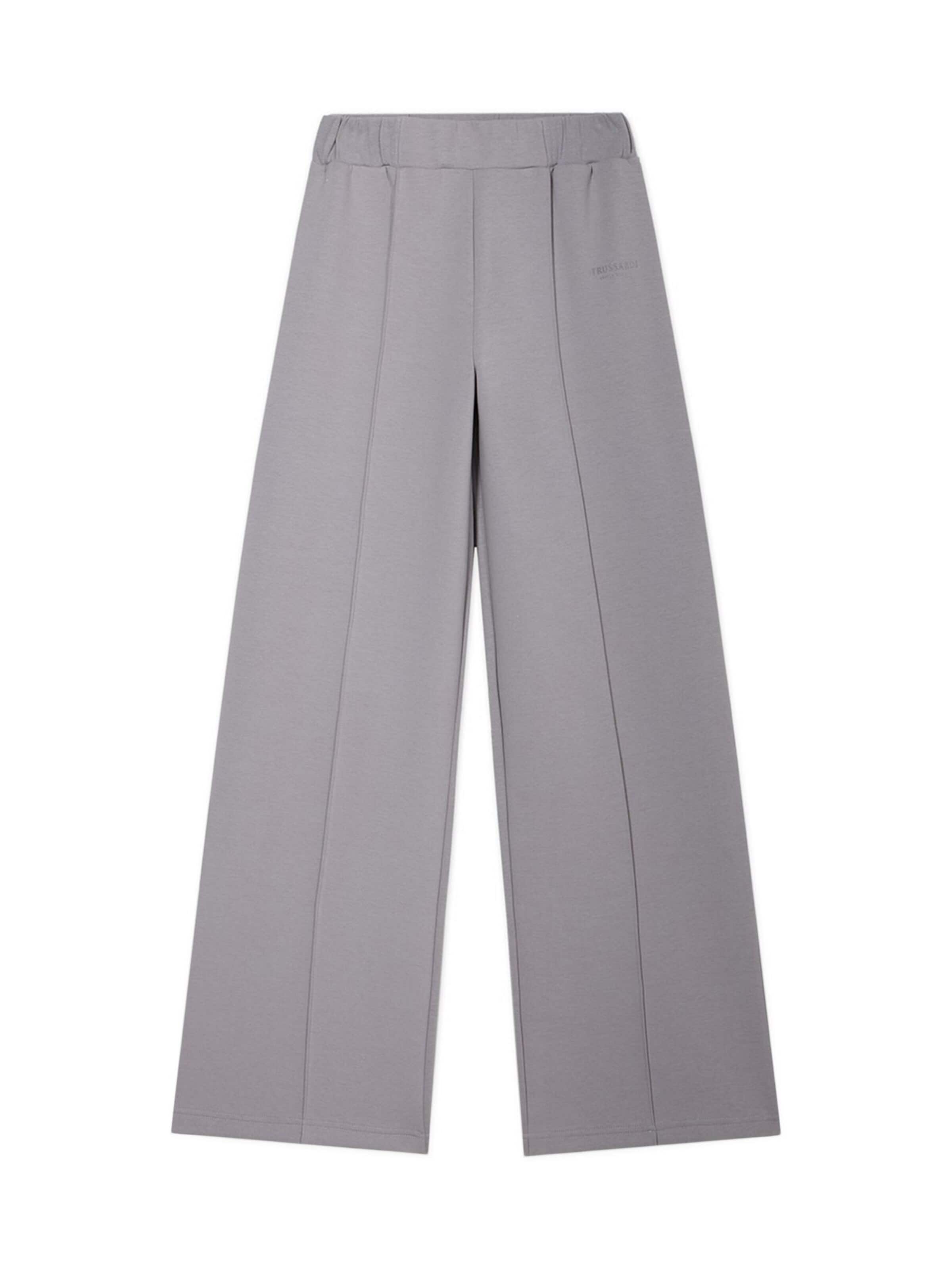Wide leg Pantaloni di Trussardi in grigio: frontale