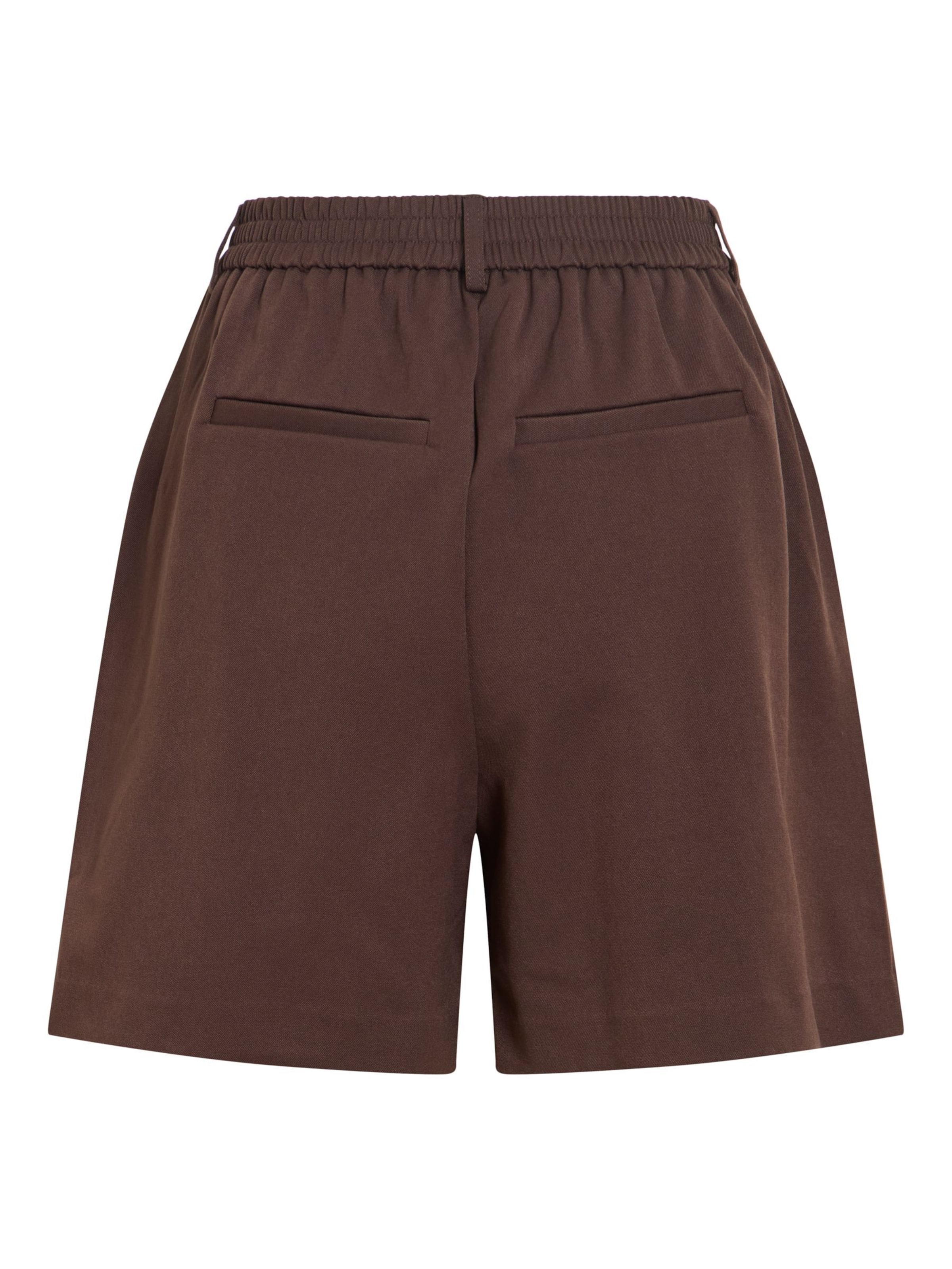 VILA Loose fit Pleat-front trousers 'VIVarone' in Brown