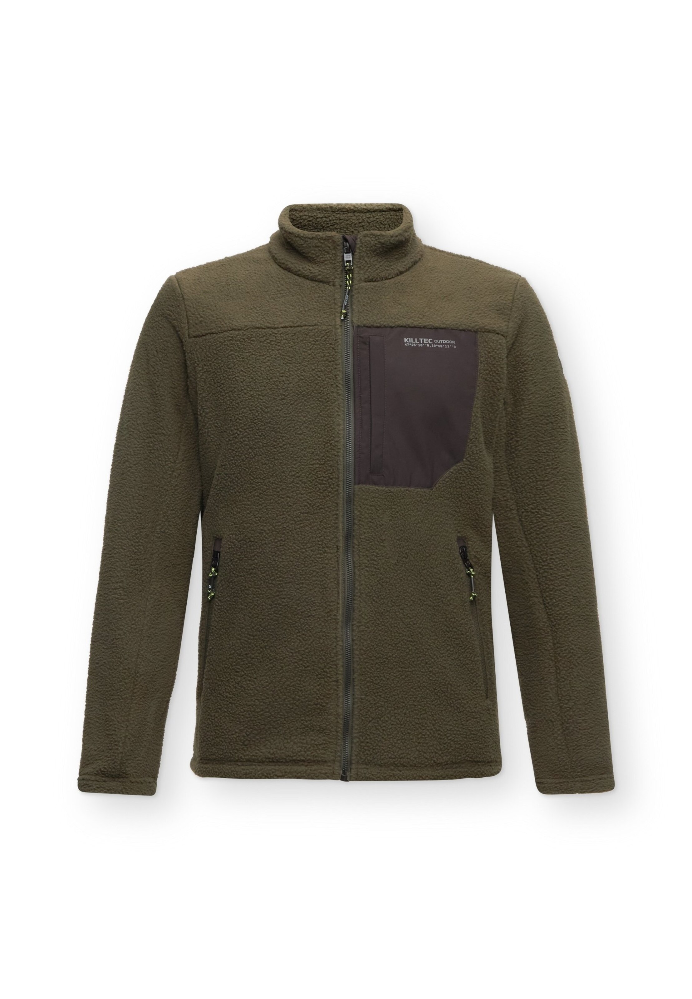 KILLTEC - Chaqueta polar funcional 'KOW 29' en verde: frente