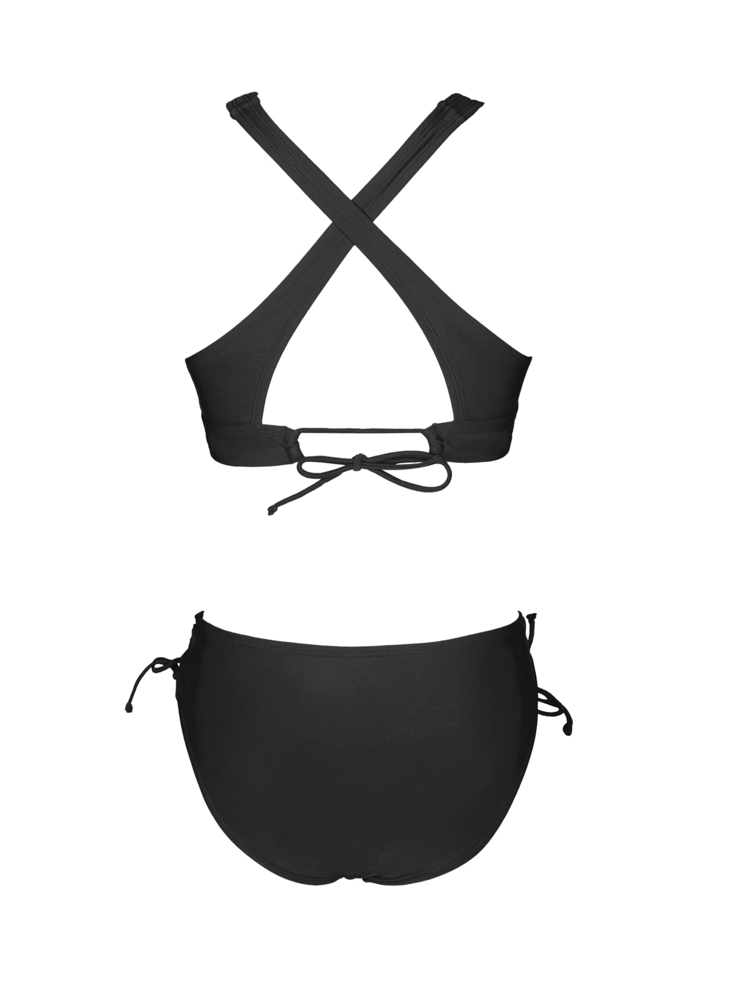 Cupshe Bustier Bikini 'DAA12C3E004AA'‌‌‌ in Schwarz