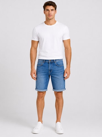 Regular Jean 'Herren Jeansshorts Boxeur des Rues Kenner, Regular Fit, Mittelblau, Klassischer Look' Boxeur des Rues en bleu