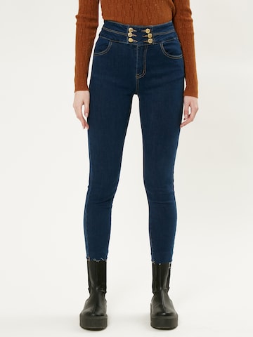 Influencer Skinny Jeans in Blauw: voorkant